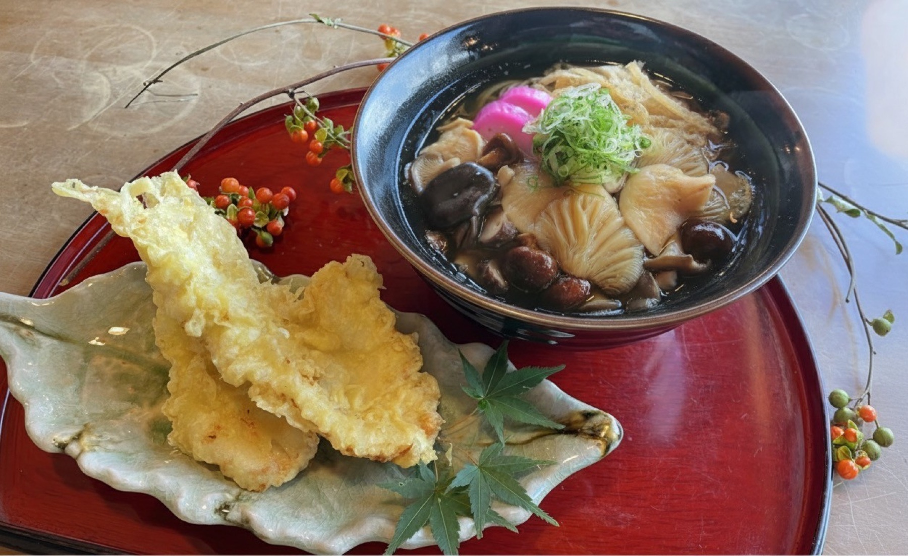 原木きのこ蕎麦